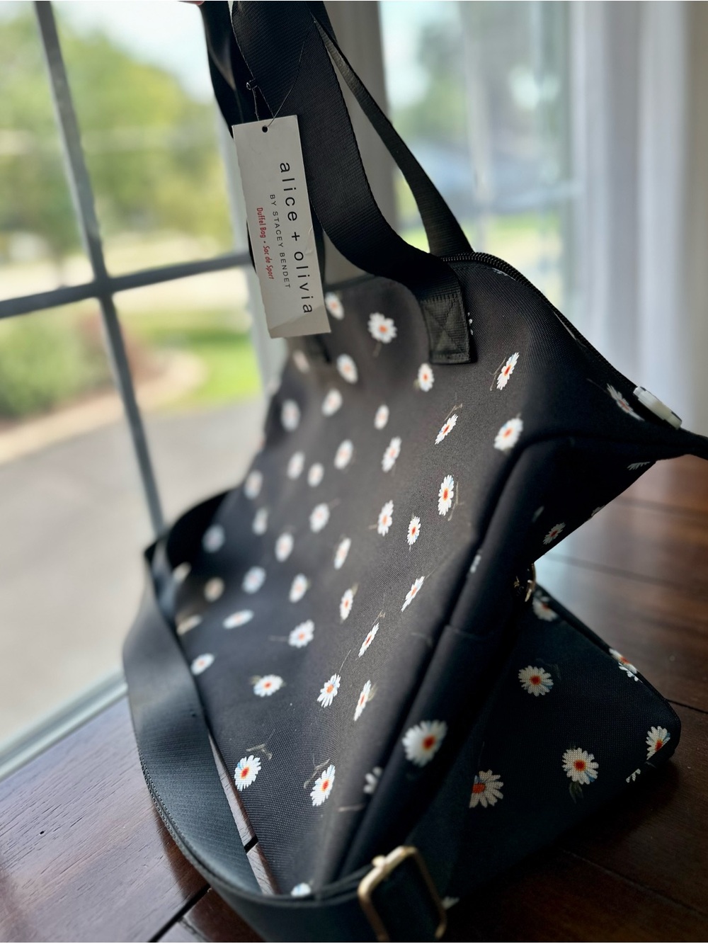 Alice + Olivia Black Daisy Tote